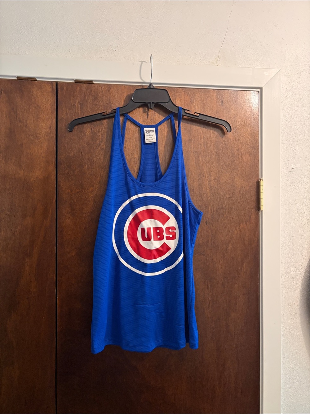 PINK Victoria's Secret Blue Chicago Cubs Logo Tank Top